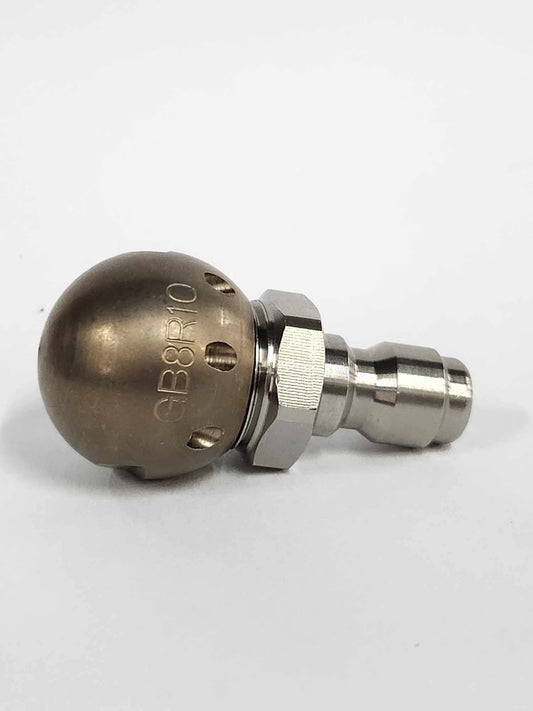 Grease Ball Thruster Nozzle 3/8" with QR SS Adaptor GB8R10C