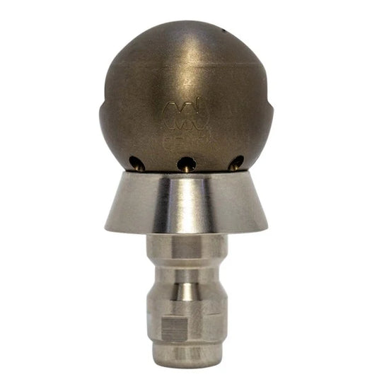 Grease Ball Thruster Nozzle 1/4" with QR-C One Piece SS Skirt GB8R-BA8