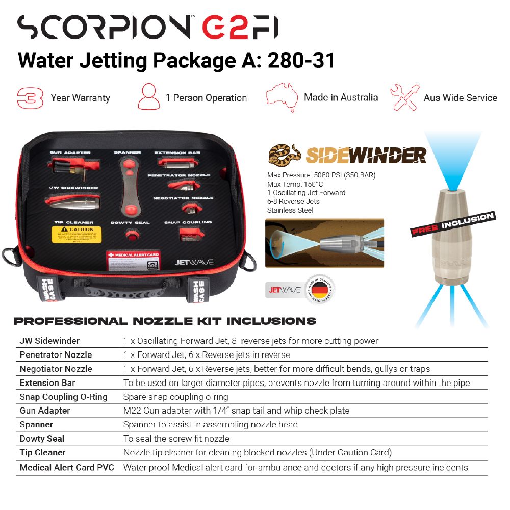 Scorpion G2FI 280-31 4060 PSI (280 BAR) | 31 L/PM (8 GPM)