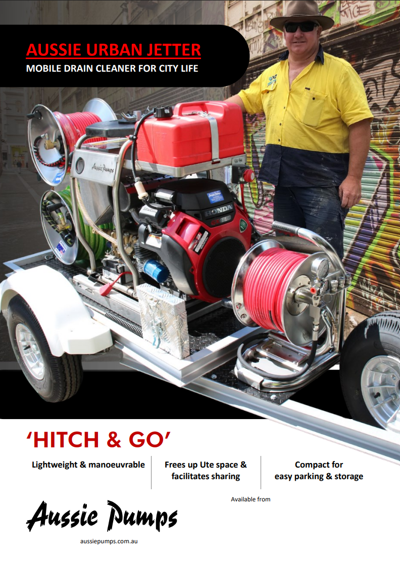AUSSIE URBAN JETTER MOBILE DRAIN CLEANER FOR CITY LIFE