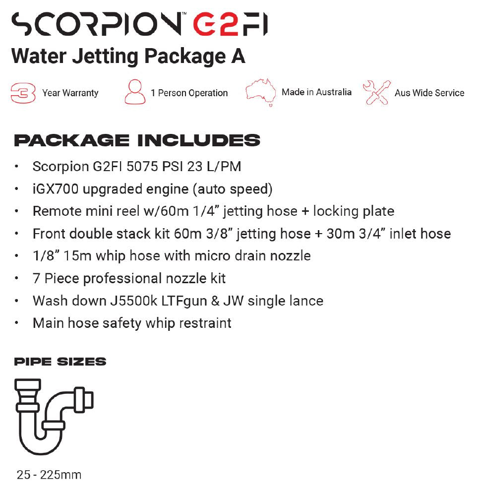 JETWAVE SCORPION G2FI 350-23 5075 PSI (350 BAR) | 23 L/PM (6 GPM)