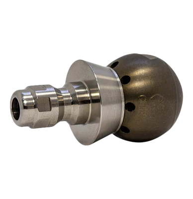 Grease Ball Thruster Nozzle 1/4" with QR-C One Piece SS Skirt GB8R-BA8